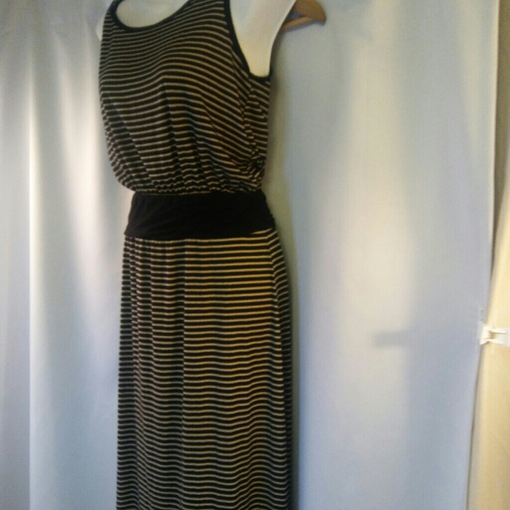 Misope Tan & Black Maxi Dress, S
